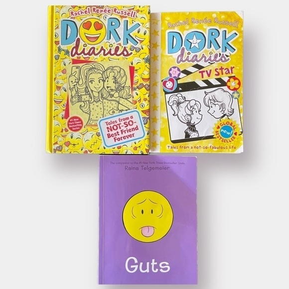 3 Book Set - Dork Diaries and Guts - Picture 1 of 4